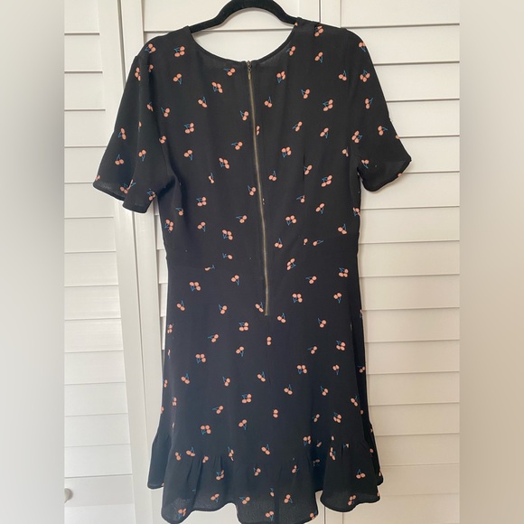 Cherry Print Faux Wrap Dress - Picture 3 of 10